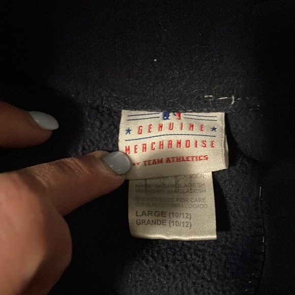 Youth large fleece 3/4 zip with pockets NY Yankees - Picture 3 of 5